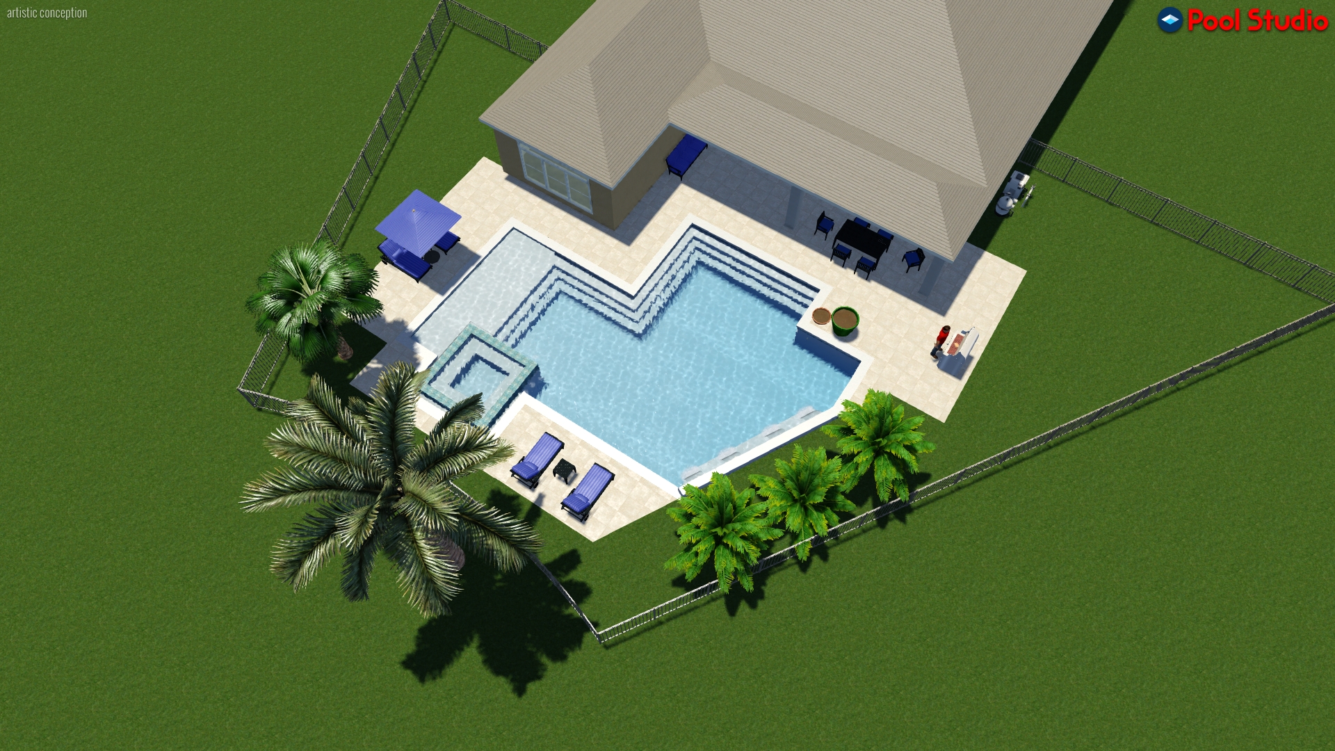 Custom Backyard Pool Layout