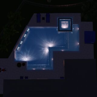 Nighttime Pool Lights Design